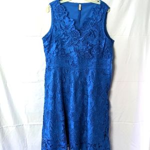 Plus Size Blue Lace Dress size XXL